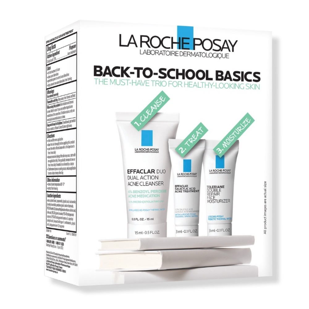 La Roche-Posay Back-to-School Basics Cleanse Treat Moisturize Travel Size Set